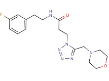 N-[2-(3-fluorophenyl)ethyl]-3-[5-(4-morpholinylmethyl)-1H-tetrazol-1-yl]propanamide