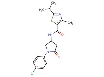 N-[1-(4-chlorophenyl)-5-oxo-3-pyrrolidinyl]-2-isopropyl-4-methyl-1,3-thiazole-5-carboxamide