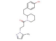 4-(2-{1-[3-(5-methyl-1H-pyrazol-1-yl)propanoyl]-2-piperidinyl}ethyl)phenol