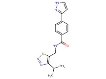 N-[(4-isopropyl-1,2,3-thiadiazol-5-yl)methyl]-4-(1H-pyrazol-3-yl)benzamide