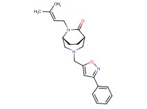 (1S*,5R*)-6-(3-methylbut-2-en-1-yl)-3-[(3-phenylisoxazol-5-yl)methyl]-3,6-diazabicyclo[3.2.2]nonan-7-one