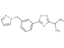 3-isopropyl-5-[3-(1H-pyrazol-1-ylmethyl)phenyl]-1,2,4-oxadiazole