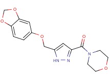 4-({5-[(1,3-benzodioxol-5-yloxy)methyl]-1H-pyrazol-3-yl}carbonyl)morpholine