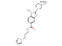 2-[(3S)-3-hydroxy-1-pyrrolidinyl]-1-methyl-N-[3-(1H-pyrazol-1-yl)propyl]-1H-benzimidazole-5-carboxamide