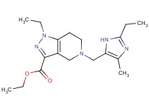 ethyl 1-ethyl-5-[(2-ethyl-4-methyl-1H-imidazol-5-yl)methyl]-4,5,6,7-tetrahydro-1H-pyrazolo[4,3-c]pyridine-3-carboxylate