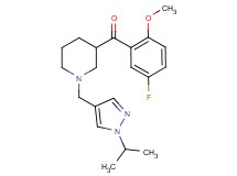 (5-fluoro-2-methoxyphenyl){1-[(1-isopropyl-1H-pyrazol-4-yl)methyl]-3-piperidinyl}methanone