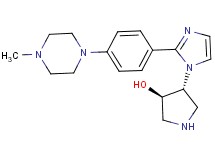 (3R*,4R*)-4-{2-[4-(4-methylpiperazin-1-yl)phenyl]-1H-imidazol-1-yl}pyrrolidin-3-ol
