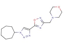 4-{[5-(1-cycloheptyl-1H-1,2,3-triazol-4-yl)-1,2,4-oxadiazol-3-yl]methyl}morpholine