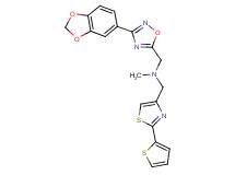 1-[3-(1,3-benzodioxol-5-yl)-1,2,4-oxadiazol-5-yl]-N-methyl-N-{[2-(2-thienyl)-1,3-thiazol-4-yl]methyl}methanamine