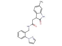 2-(6-methyl-2-oxo-2,3-dihydro-1H-indol-3-yl)-N-[2-(1H-pyrazol-1-yl)benzyl]acetamide