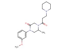 1-(3-methoxyphenyl)-5-methyl-4-[3-(1-piperidinyl)propanoyl]-2-piperazinone