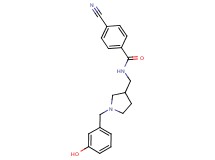 4-cyano-N-{[1-(3-hydroxybenzyl)pyrrolidin-3-yl]methyl}benzamide