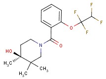 (4S*)-3,3,4-trimethyl-1-[2-(1,1,2,2-tetrafluoroethoxy)benzoyl]piperidin-4-ol