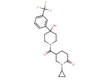 1-cyclopropyl-5-({4-hydroxy-4-[3-(trifluoromethyl)phenyl]-1-piperidinyl}carbonyl)-2-piperidinone