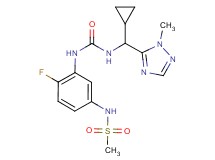 N-{3-[({[cyclopropyl(1-methyl-1H-1,2,4-triazol-5-yl)methyl]amino}carbonyl)amino]-4-fluorophenyl}methanesulfonamide