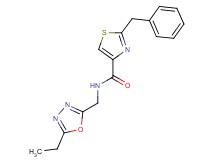 2-benzyl-N-[(5-ethyl-1,3,4-oxadiazol-2-yl)methyl]-1,3-thiazole-4-carboxamide