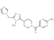 5-({4-[5-(1H-imidazol-1-ylmethyl)-4-methyl-4H-1,2,4-triazol-3-yl]piperidin-1-yl}carbonyl)-2-methylpyrimidine
