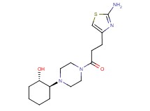 (1S*,2S*)-2-{4-[3-(2-amino-1,3-thiazol-4-yl)propanoyl]piperazin-1-yl}cyclohexanol