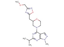 6-isopropyl-4-(2-{[3-(methoxymethyl)-1,2,4-oxadiazol-5-yl]methyl}-4-morpholinyl)-1-methyl-1H-pyrazolo[3,4-d]pyrimidine
