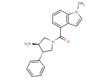 (3R*,4S*)-1-[(1-methyl-1H-indol-4-yl)carbonyl]-4-phenylpyrrolidin-3-amine