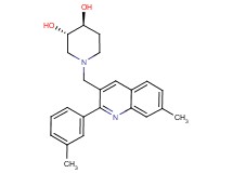 (3S*,4S*)-1-{[7-methyl-2-(3-methylphenyl)-3-quinolinyl]methyl}-3,4-piperidinediol