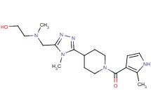 2-{methyl[(4-methyl-5-{1-[(2-methyl-1H-pyrrol-3-yl)carbonyl]piperidin-4-yl}-4H-1,2,4-triazol-3-yl)methyl]amino}ethanol