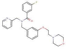 3-fluoro-N-{3-[2-(4-morpholinyl)ethoxy]benzyl}-N-(2-pyridinylmethyl)benzamide