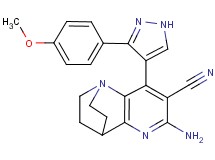 6-amino-8-[3-(4-methoxyphenyl)-1H-pyrazol-4-yl]-3,4-dihydro-2H-1,4-ethano-1,5-naphthyridine-7-carbonitrile