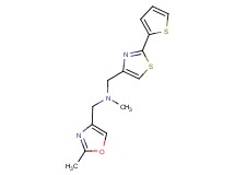 N-methyl-1-(2-methyl-1,3-oxazol-4-yl)-N-{[2-(2-thienyl)-1,3-thiazol-4-yl]methyl}methanamine
