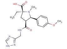 (2S*,4S*,5R*)-2-ethyl-5-(4-methoxyphenyl)-1-methyl-4-{[(1H-1,2,4-triazol-3-ylmethyl)amino]carbonyl}pyrrolidine-2-carboxylic acid