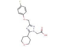 [3-[(4-fluorophenoxy)methyl]-5-(tetrahydro-2H-pyran-4-yl)-1H-1,2,4-triazol-1-yl]acetic acid