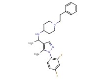 N-{1-[1-(2,4-difluorophenyl)-5-methyl-1H-pyrazol-4-yl]ethyl}-1-(2-phenylethyl)-4-piperidinamine