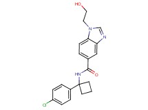 N-[1-(4-chlorophenyl)cyclobutyl]-1-(2-hydroxyethyl)-1H-benzimidazole-5-carboxamide