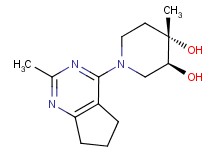 (3S*,4S*)-4-methyl-1-(2-methyl-6,7-dihydro-5H-cyclopenta[d]pyrimidin-4-yl)piperidine-3,4-diol