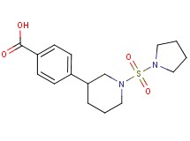 4-[1-(pyrrolidin-1-ylsulfonyl)piperidin-3-yl]benzoic acid