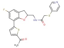 N-{[7-(5-acetyl-2-thienyl)-5-fluoro-2,3-dihydro-1-benzofuran-2-yl]methyl}-2-(4-pyridinylthio)acetamide