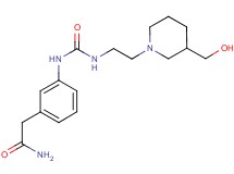 2-(3-{[({2-[3-(hydroxymethyl)piperidin-1-yl]ethyl}amino)carbonyl]amino}phenyl)acetamide
