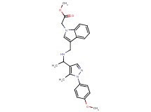 methyl {3-[({1-[1-(4-methoxyphenyl)-5-methyl-1H-pyrazol-4-yl]ethyl}amino)methyl]-1H-indol-1-yl}acetate