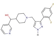 (1-{[3-(2,4-difluorophenyl)-1H-pyrazol-4-yl]methyl}-4-piperidinyl)(3-pyridinyl)methanol