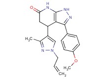 4-(1-allyl-3-methyl-1H-pyrazol-4-yl)-3-(4-methoxyphenyl)-1,4,5,7-tetrahydro-6H-pyrazolo[3,4-b]pyridin-6-one