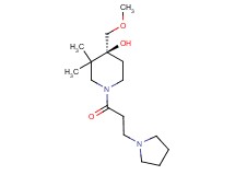 (4S)-4-(methoxymethyl)-3,3-dimethyl-1-[3-(1-pyrrolidinyl)propanoyl]-4-piperidinol