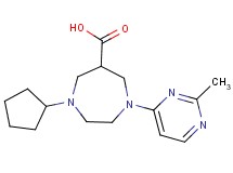 1-cyclopentyl-4-(2-methylpyrimidin-4-yl)-1,4-diazepane-6-carboxylic acid
