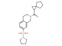 7-(pyrrolidin-1-ylsulfonyl)-2-(spiro[2.4]hept-1-ylcarbonyl)-1,2,3,4-tetrahydroisoquinoline