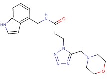 N-(1H-indol-4-ylmethyl)-3-[5-(4-morpholinylmethyl)-1H-tetrazol-1-yl]propanamide