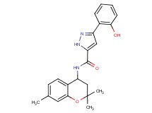3-(2-hydroxyphenyl)-N-(2,2,7-trimethyl-3,4-dihydro-2H-chromen-4-yl)-1H-pyrazole-5-carboxamide