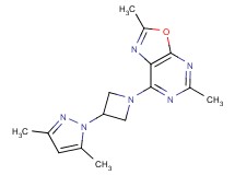 7-[3-(3,5-dimethyl-1H-pyrazol-1-yl)azetidin-1-yl]-2,5-dimethyl[1,3]oxazolo[5,4-d]pyrimidine