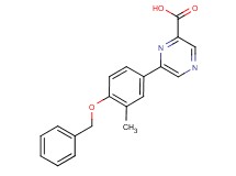 6-[4-(benzyloxy)-3-methylphenyl]pyrazine-2-carboxylic acid