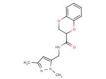 N-[(1,3-dimethyl-1H-pyrazol-5-yl)methyl]-2,3-dihydro-1,4-benzodioxine-2-carboxamide
