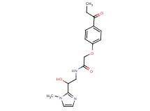 N-[2-hydroxy-2-(1-methyl-1H-imidazol-2-yl)ethyl]-2-(4-propionylphenoxy)acetamide