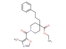 ethyl 1-[(4-methyl-1,3-oxazol-5-yl)carbonyl]-4-(3-phenylpropyl)-4-piperidinecarboxylate